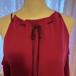 Black ruffle top - cooper & ella brand   M Burgundy color